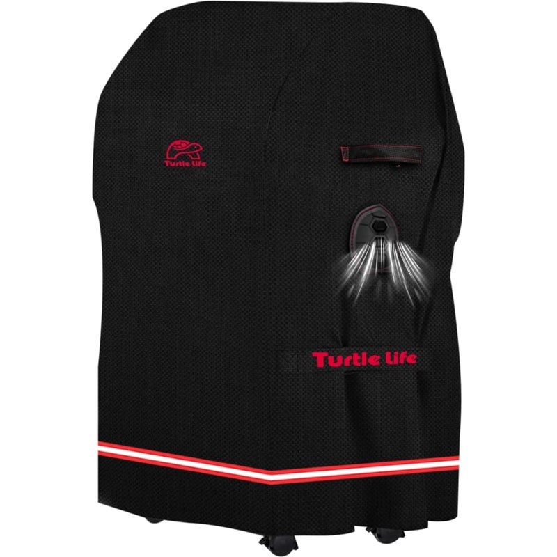 Turtle Life BBQ Grill Cover, 32 Inch Heavy Duty Waterproof 2 Burner Barbecue Gas Grill Covers for Weber Spirit Char-Broil Performance, Black - Image 1